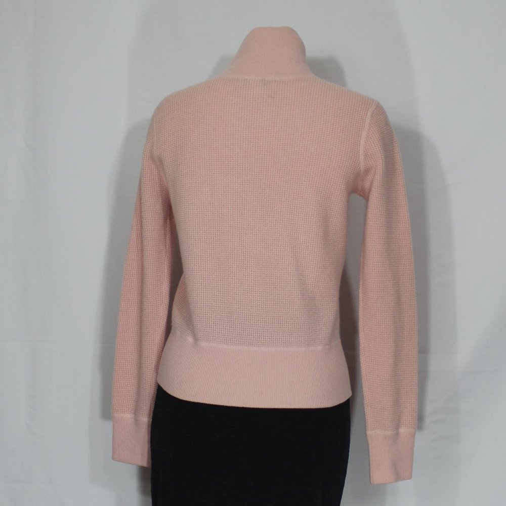 banana republic cashmere cardigan sweater full zipper blush 2 pockets Medium - Picture 4 of 8